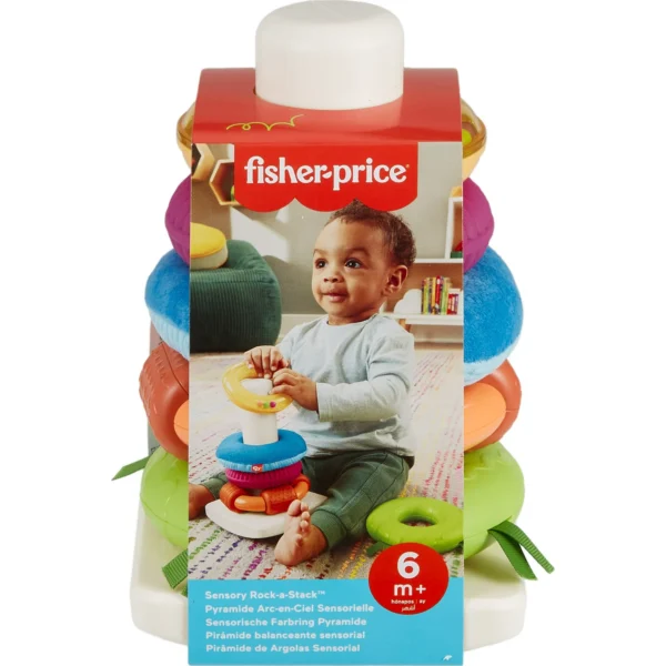 Fisher-Price Sensory Rock-a-Stack Roly-Poly Stacking - Image 2