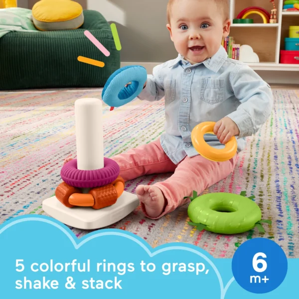 Fisher-Price Sensory Rock-a-Stack Roly-Poly Stacking - Image 3