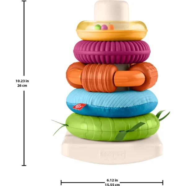 Fisher-Price Sensory Rock-a-Stack Roly-Poly Stacking - Image 4