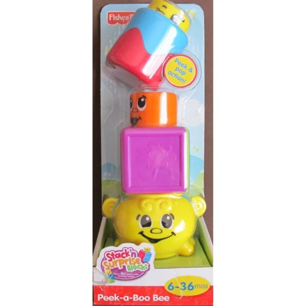 Fisher Price Stack 'n Surprise Blocks - Peek-a-Boo Bee - Image 2